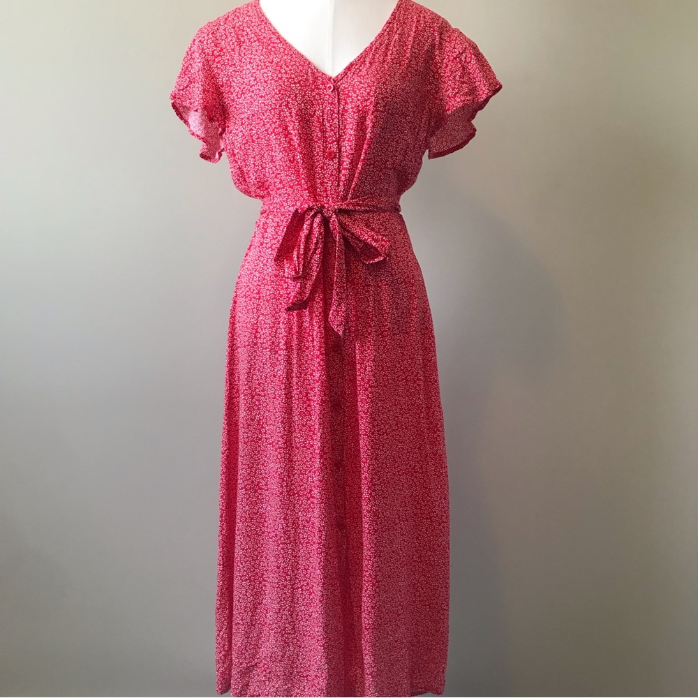 Sandra Venditti Milan Short Sleeve Maxi Spring Summer Buttoned Dress